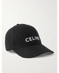 Celine - Kappe aus Wolle mit Nadelstreifen und Logostickerei - Lyst
