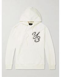 Y-3 - Logo-print Organic Cotton-jersey Hoodie - Lyst