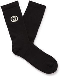 Gucci - Cotton Blend Socks With Interlocking G - Lyst