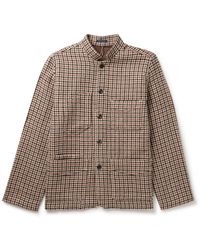 Drake's - Artist Checked Wool-tweed Chore Jacket - Lyst