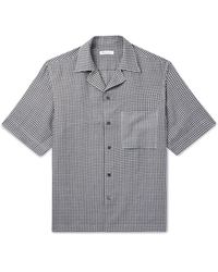 Loro Piana - Federico Camp-Collar Checked Linen Shirt - Lyst