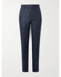 MR P. - Philip Straight-leg Linen-twill Suit Trousers - Lyst