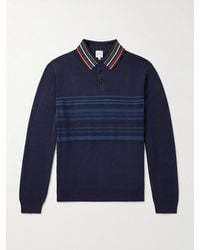 Paul Smith - Striped Cotton Polo Sweater - Lyst