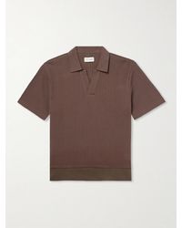 Oliver Spencer - Westcott Ribbed Organic Cotton Polo Shirt - Lyst