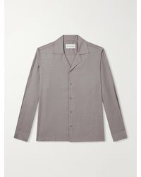 Frescobol Carioca - Safra Camp-collar Wool Shirt - Lyst
