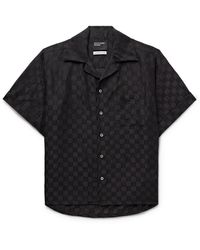 Enfants Riches Deprimes - Camp-collar Checked Wool And Silk-blend Jacquard Shirt - Lyst