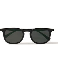 Eyevan 7285 Dual Lens Square-frame Acetate And Silver-tone Sunglasses - Black