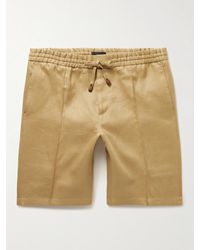 Brioni - Sidney Straight-leg Linen And Cotton-blend Drawstring Bermuda Shorts - Lyst