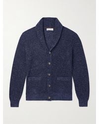 Brunello Cucinelli - Shawl-collar Cotton And Linen-blend Cardigan - Lyst