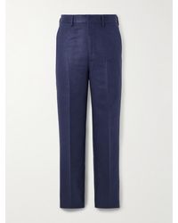 Gabriela Hearst - Harold Straight-Leg Brushed Silk-Felt Suit Trousers - Lyst