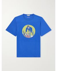 JW Anderson - Gardener Logo-Embroidered Printed Cotton-Jersey T-Shirt - Lyst