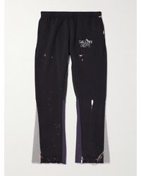 GALLERY DEPT. - Flared Paint-Splattered Panelled Logo-Print Cotton-Jersey Sweatpants - Lyst