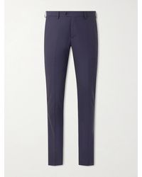 Lardini - Slim-fit Straight-leg Virgin Wool-blend Trousers - Lyst