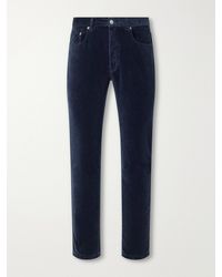 Massimo Alba - Straight-Leg Cotton-Velvet Trousers - Lyst