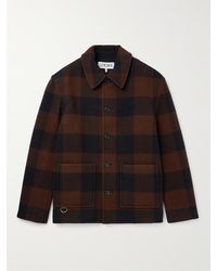 Loewe - Checked Wool Shirt Jacket - Lyst