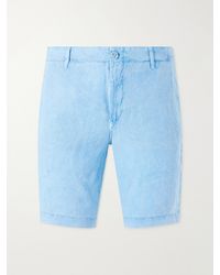 Vilebrequin - Straight-Leg Garment-Dyed Linen Shorts - Lyst