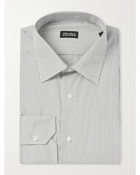 ZEGNA - Trofeo Stripped Cotton-poplin Shirt - Lyst