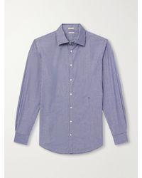 Massimo Alba - Genova Striped Cotton-Poplin Shirt - Lyst