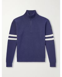 Canada Goose - Mckinney Logo-Appliquéd Striped Ribbed Wool Half-Zip Sweater - Lyst