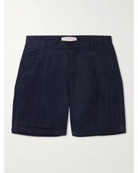 Orlebar Brown - Searose Straight-leg Long-length Pleated Linen-blend Swim Shorts - Lyst