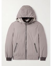 Brunello Cucinelli - Shearling And Cashmere-Trimmed Padded Shell Hooded Down Jacket - Lyst