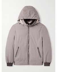 Brunello Cucinelli - Daunenjacke aus wattiertem Shell mit Kapuze und Besatz aus Shearling und Kaschmir - Lyst