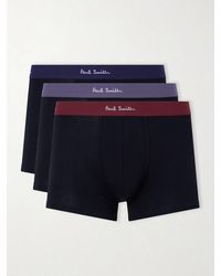 Paul Smith - Three Pack Stretch Organic Cotton-jersey Boxer Briefs - Lyst