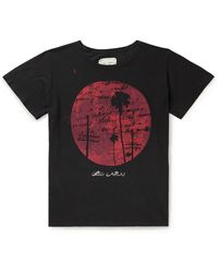 Greg Lauren Moonshadows Recycled Cotton-jersey T-shirt - Black