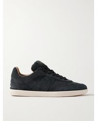 Tod's - Rubber-trimmed Suede Sneakers - Lyst