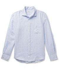 Hartford - Paul Striped Linen Shirt - Lyst