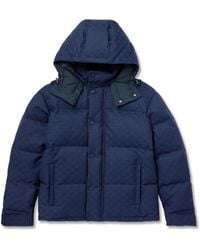 Gucci - Quilted Logo-Jacquard Cotton-Blend Canvas Hooded Down Jacket - Lyst