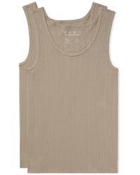 mfpen - Two-pack Ribbed Organic Cotton Tank Tops - Lyst
