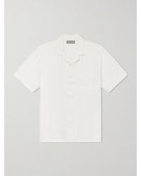 Canali - Camp-collar Linen Shirt - Lyst