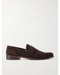 MR P. - Split-Toe Suede Penny Loafers - Lyst