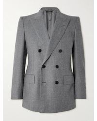 Tom Ford - Dyllan Double-Breasted Wool-Flannel Suit Jacket - Lyst
