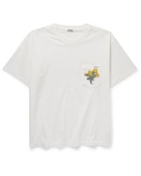 Bode - Logo-embroidered Cotton-jersey T-shirt - Lyst
