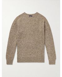 Drake's - Brushed Shetland Wool Sweater - Lyst