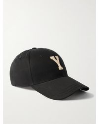 Saint Laurent - Baseballkappe aus Baumwoll-Twill mit Logoapplikation - Lyst