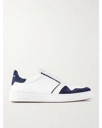 J.M. Weston - On Time Oxford Suede-trimmed Leather Sneakers - Lyst