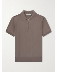 Canali - Cotton-Jersey Polo Shirt - Lyst