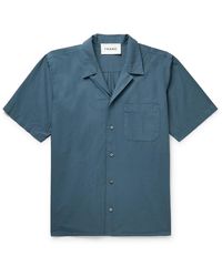 FRAME - Camp-collar Cotton-poplin Shirt - Lyst