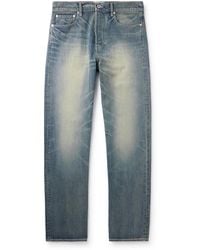 KENZO - Straight-leg Logo-embroidered Jeans - Lyst