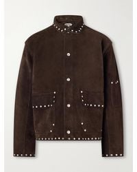 Bode - Studded Suede Jacket - Lyst