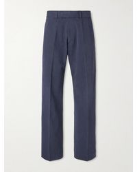 Tom Ford - Wide-Leg Cotton-Drill Trousers - Lyst
