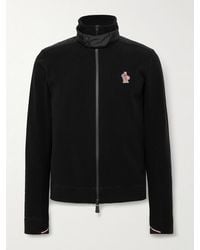 Moncler - Logo-Appliquéd Shell-Trimmed Fleece Jacket - Lyst