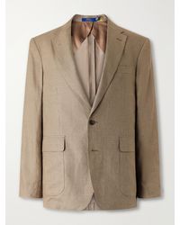 Polo Ralph Lauren - Houndstooth Linen-Blend Blazer - Lyst