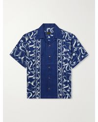 Kapital - Okura Camp-Collar Printed Linen Shirt - Lyst