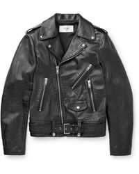 CELINE HOMME Leather Jacket - Black