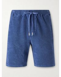 Fedeli - Slim-Fit Cotton-Terry Drawstring Shorts - Lyst