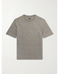 ZEGNA - Oasi Knitted Linen T-Shirt - Lyst